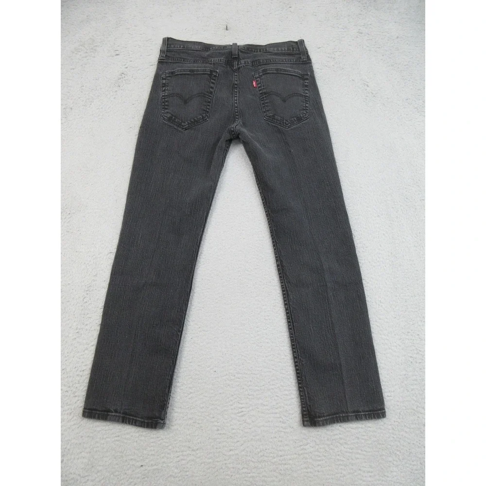 Levis 514 Jeans Mens 31x28 Gray Denim Straight Leg Stretch Low Rise Tagged 33x30